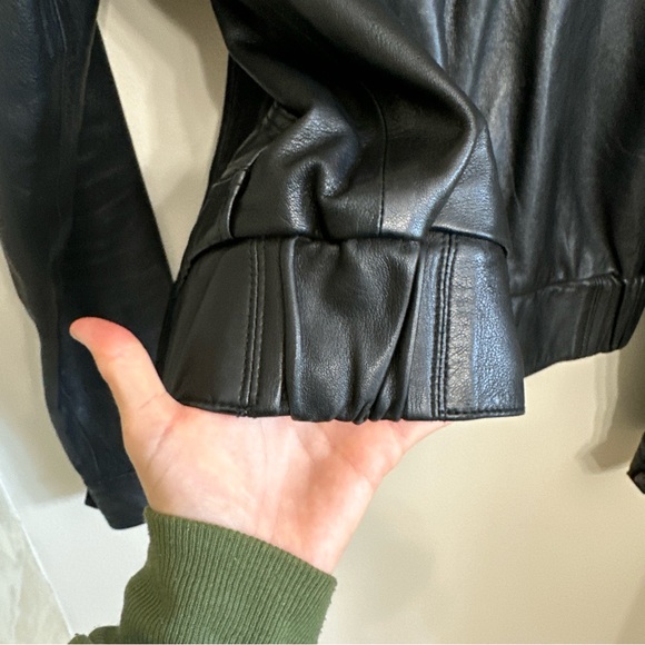Mike and Chris leather jacket. Black. Women’s small - Picture 12 of 16